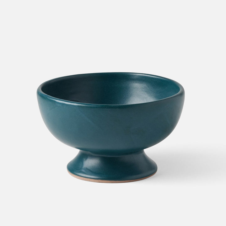 Wilson Midnight Teal Footed Serving Bowl Stoneware Large Pack/2