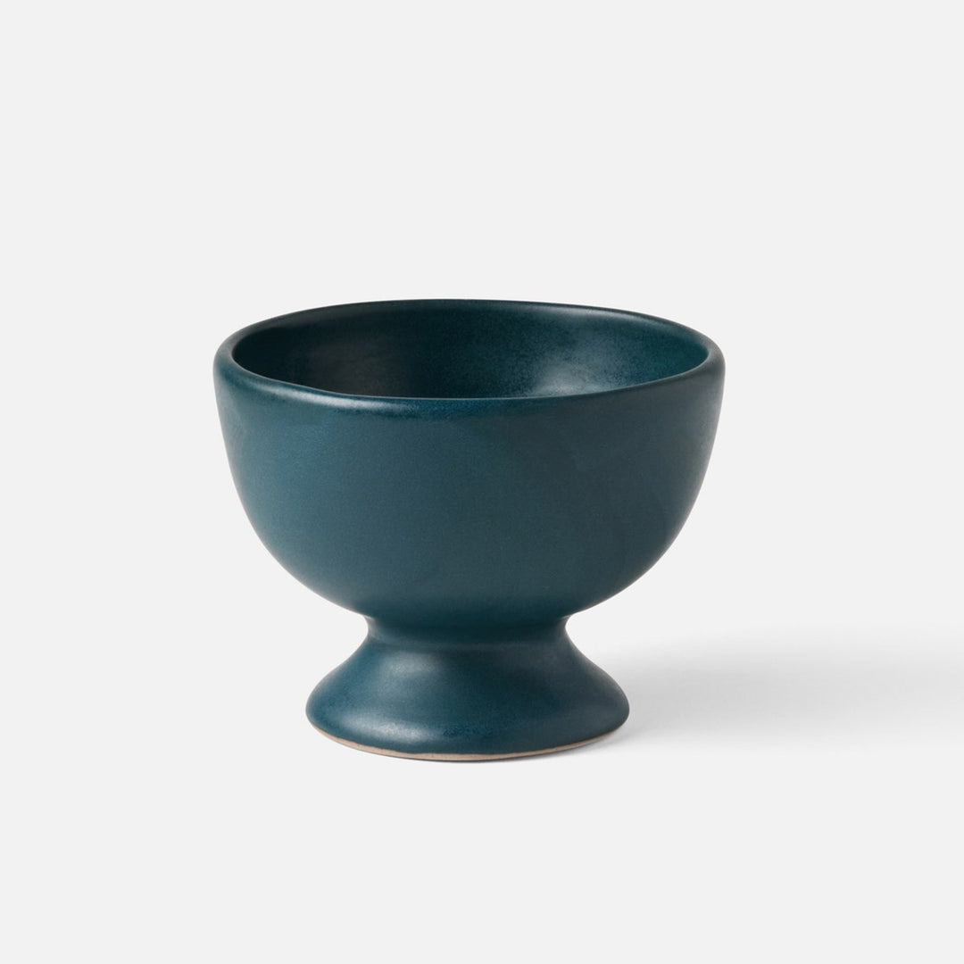 Wilson Midnight Teal Footed Serving Bowl Stoneware Medium Pack/2