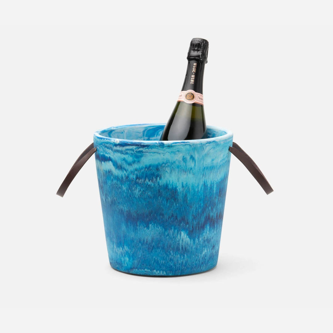 Wesley Blue Swirled Resin Champagne Bucket