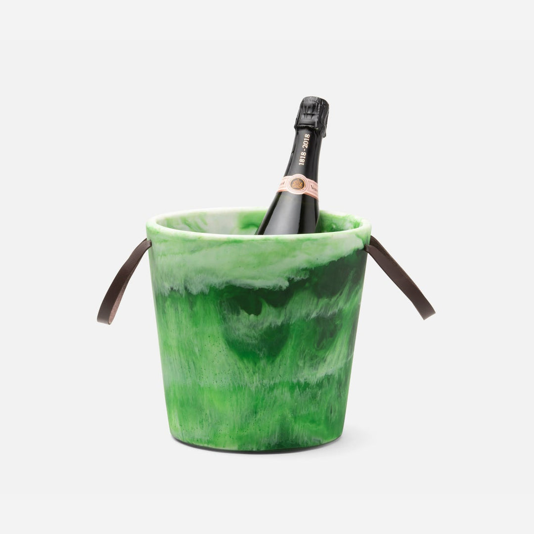 Wesley Green Swirled Resin Champagne Bucket