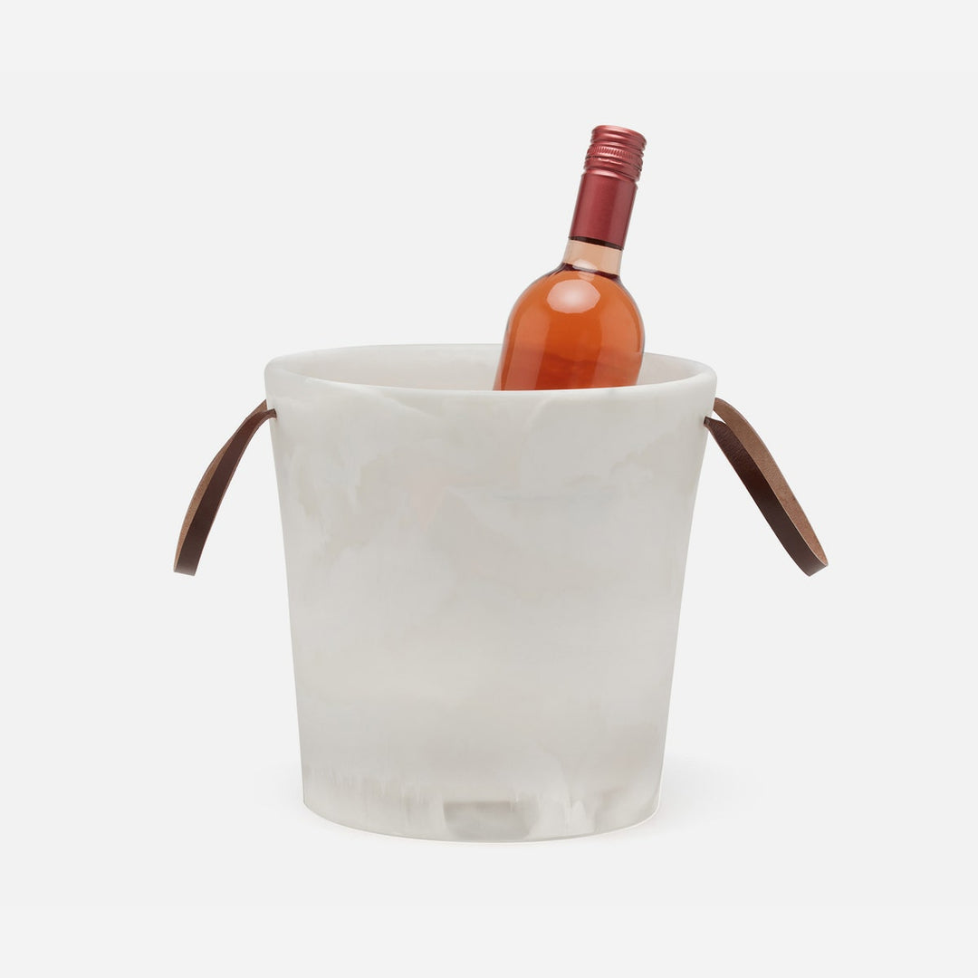 Wesley White Swirled Resin Champagne Bucket