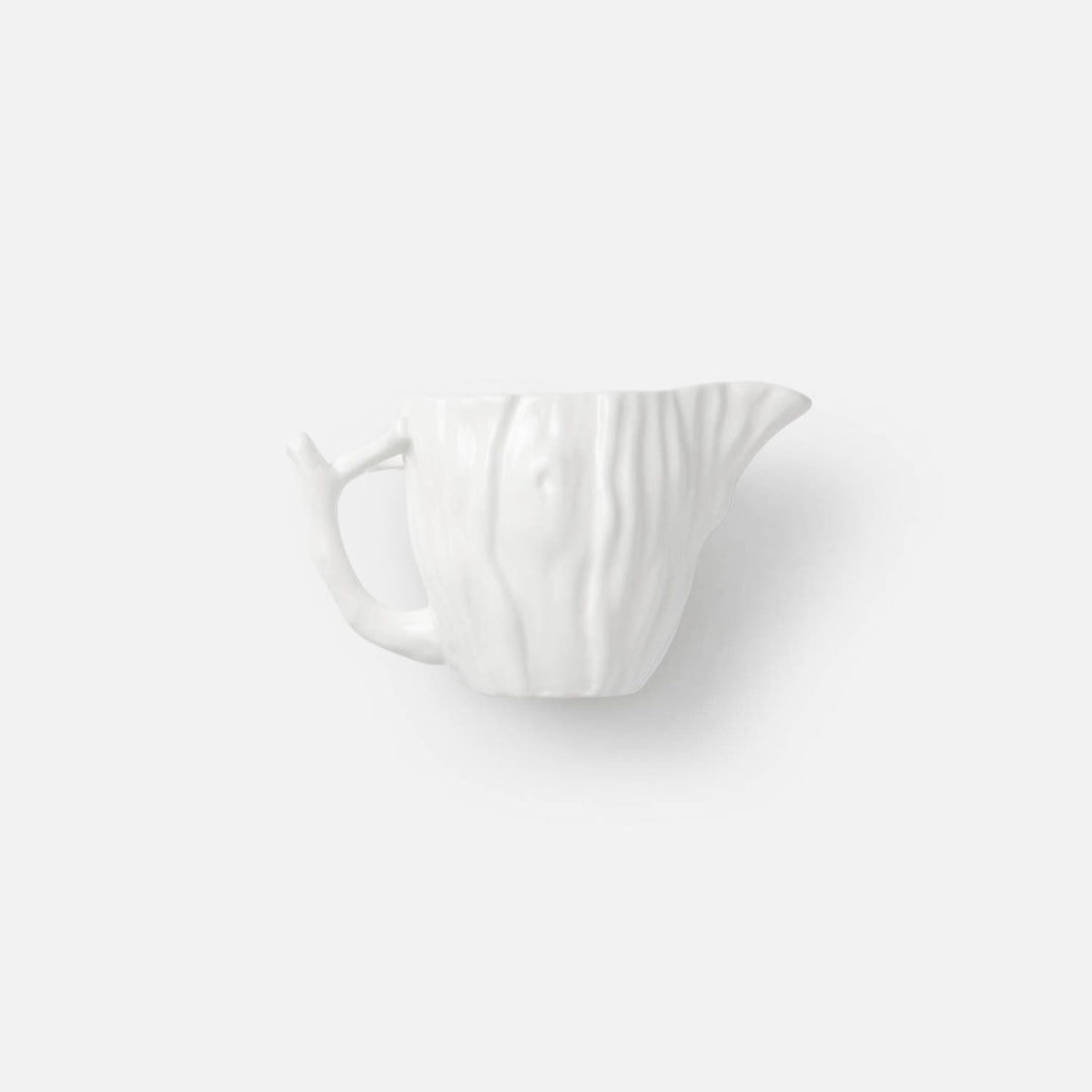 Willa White Faux Bois Creamer Porcelain