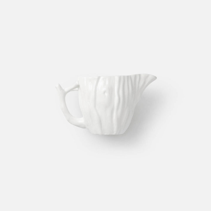 Willa White Faux Bois Creamer Porcelain