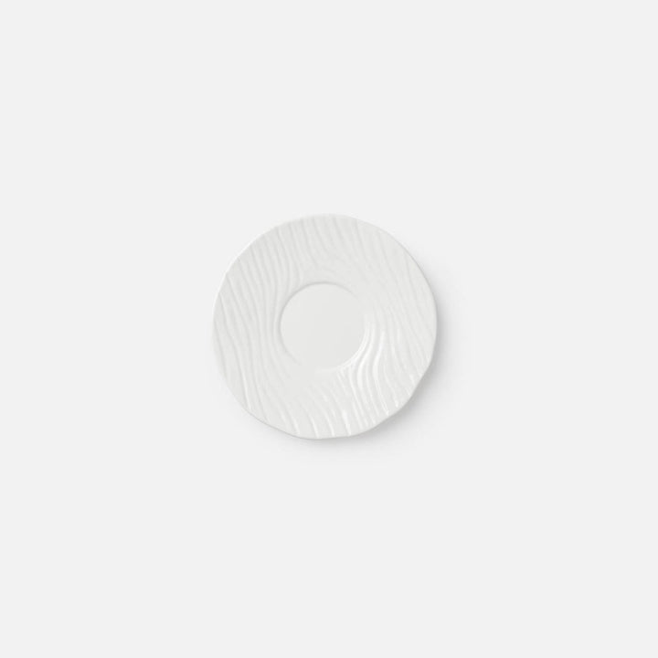 Willa White Faux Bois Cup/Saucer Porcelain Pack/4