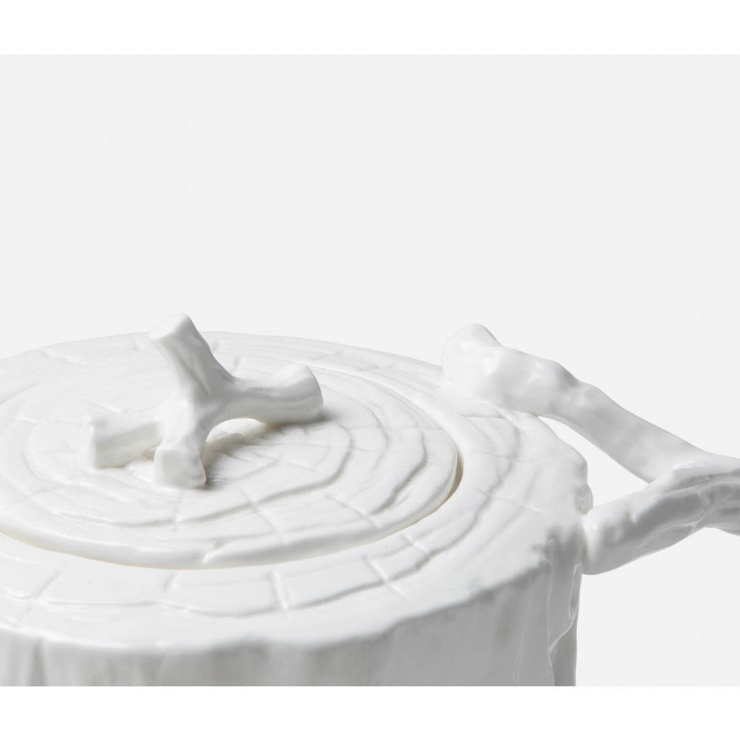 Willa White Faux Bois Teapot Porcelain
