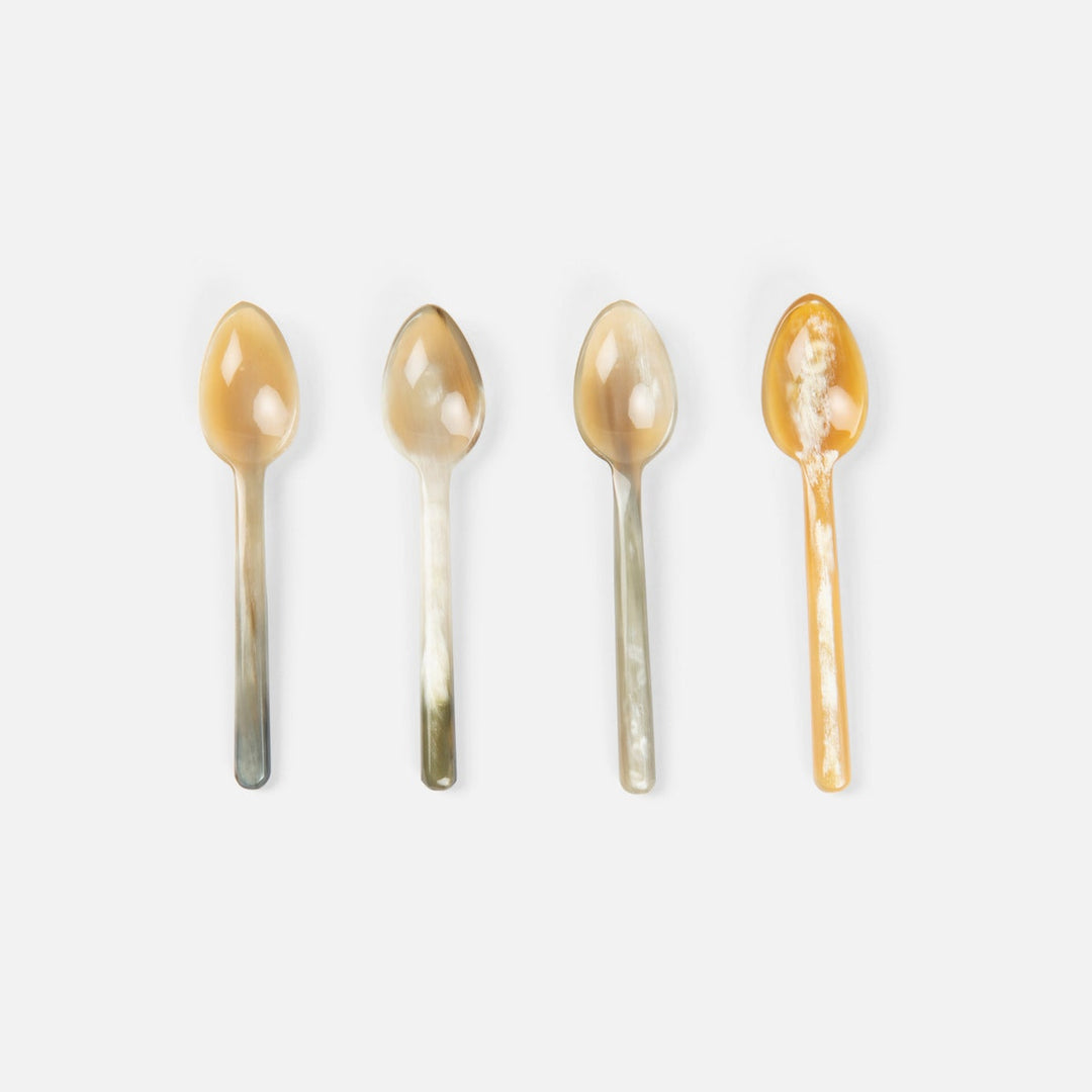 Esmee Small Natural Horn Spoons Set/4
