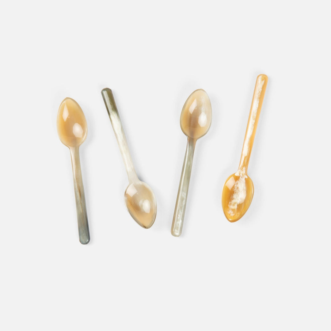 Esmee Small Natural Horn Spoons Set/4