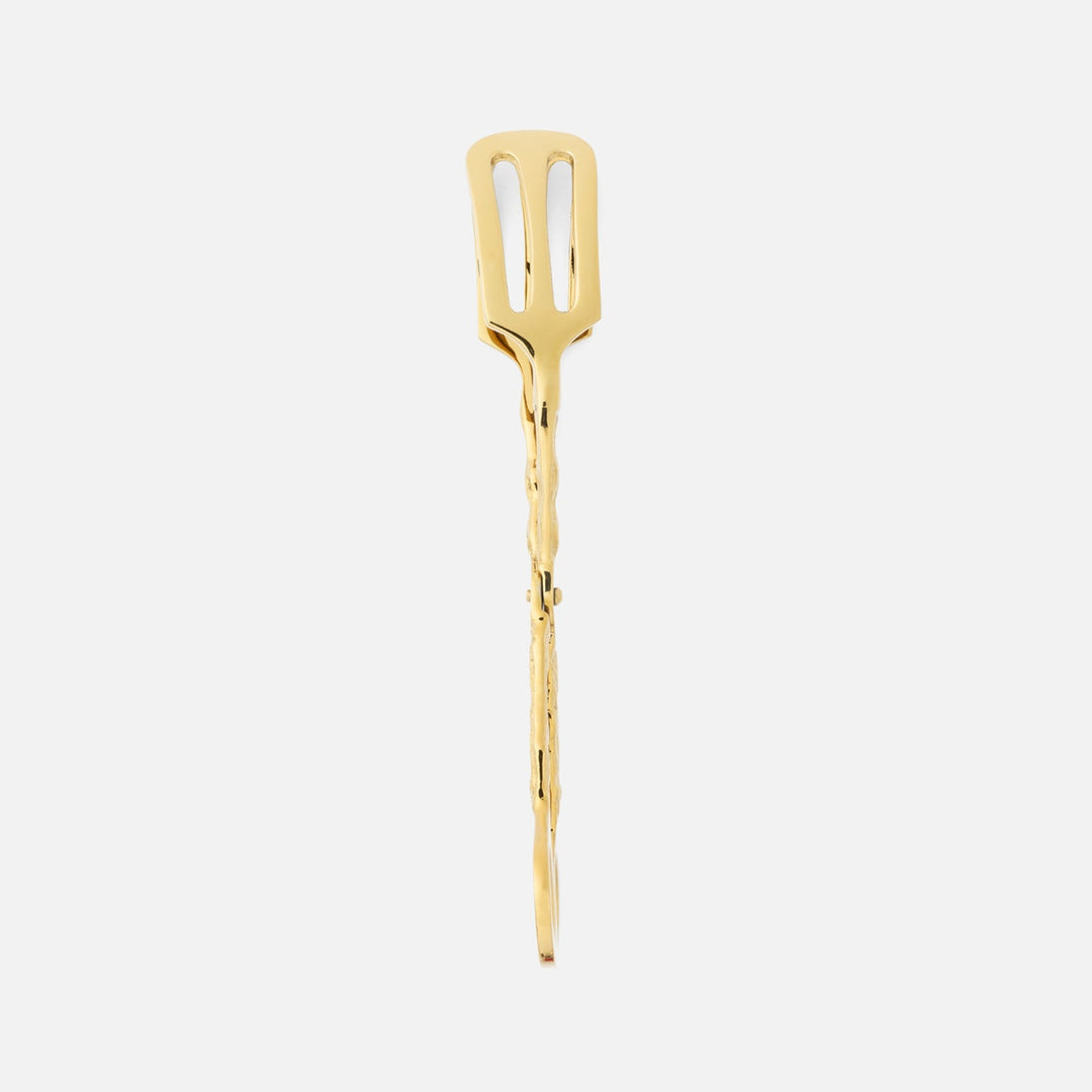 Arbor Polished Gold Twig Serving Tongs Brass Pack/2 Boxed