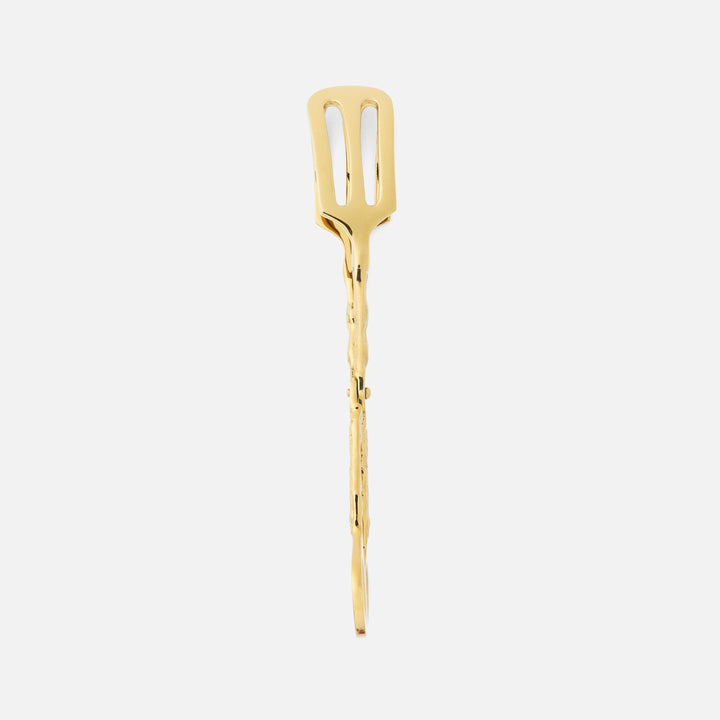 Arbor Polished Gold Twig Serving Tongs Brass Pack/2 Boxed