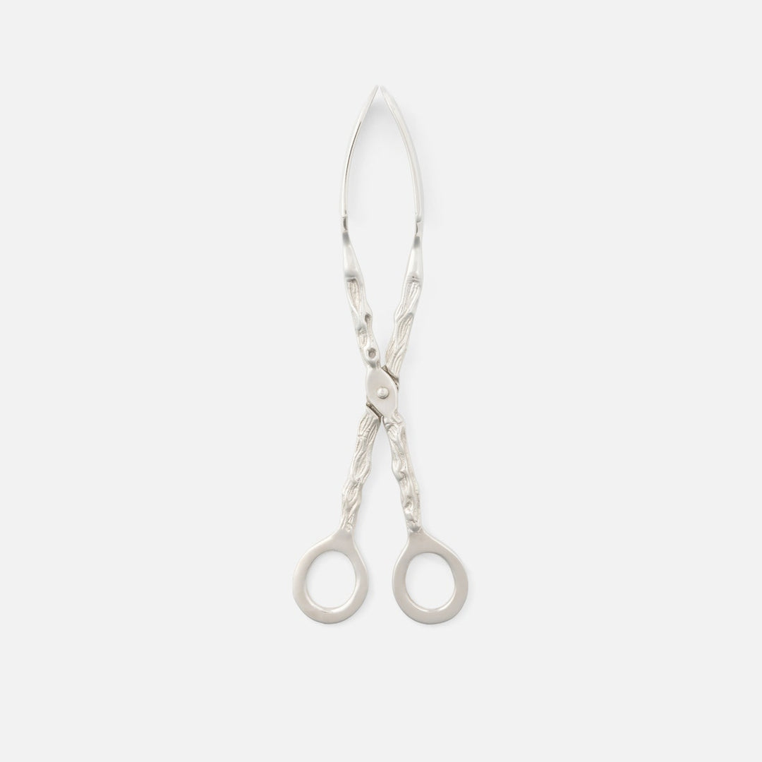 Arbor Polished Silver Twig Serving Tongs Brass Pack/2 Boxed