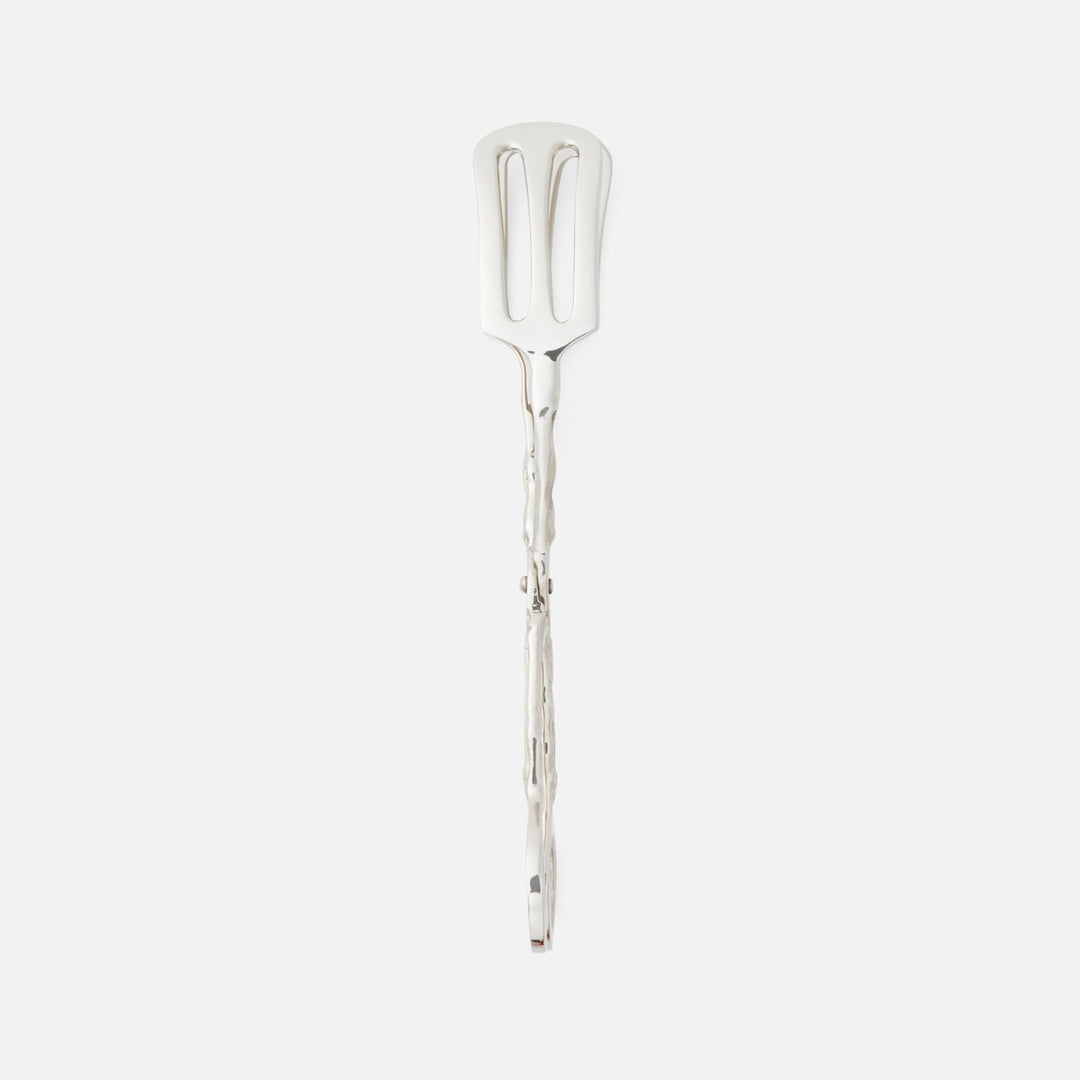 Arbor Polished Silver Twig Serving Tongs Brass Pack/2 Boxed