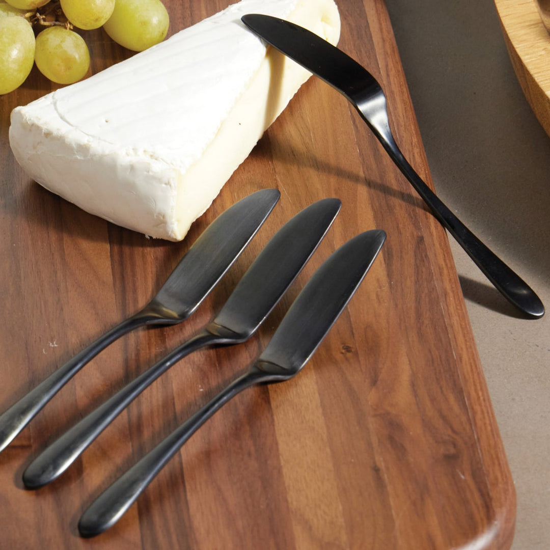 Alba Black Cheese Spreaders Set/4