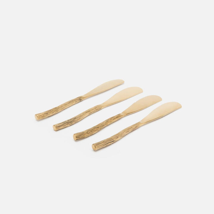 Danele Polished Gold Cheese Spreaders Set/4