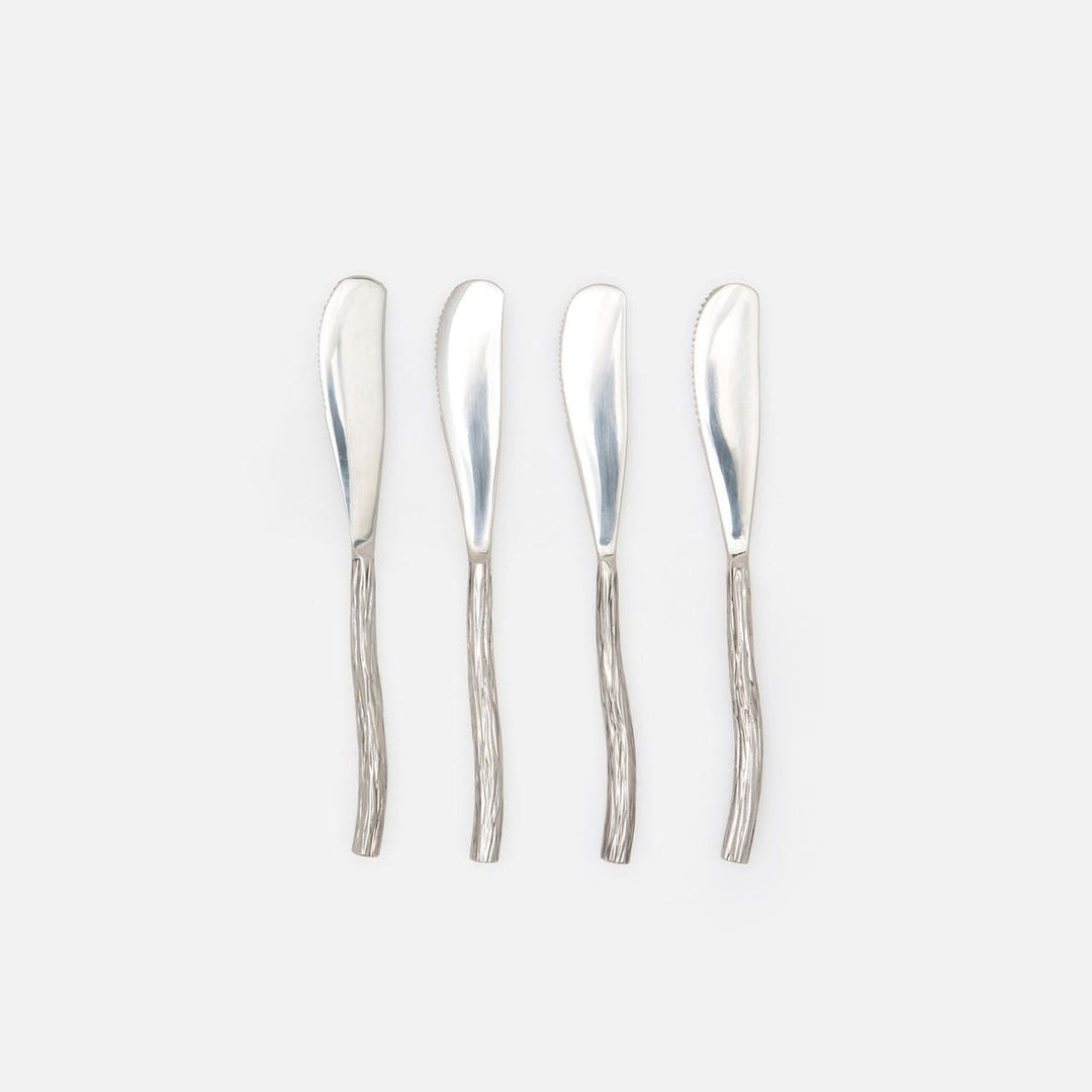 Danele Polished Silver Cheese Spreaders Set/4