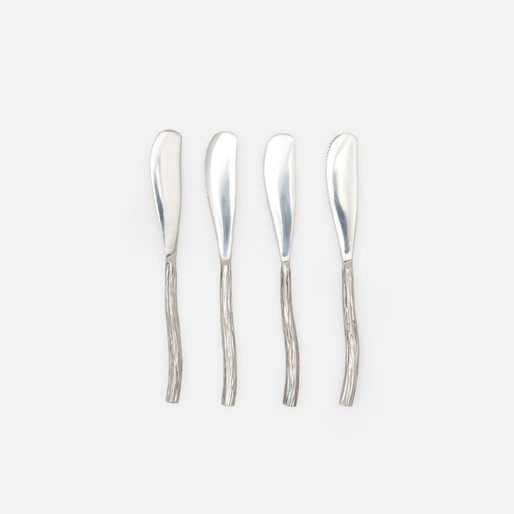 Danele Polished Silver Cheese Spreaders Set/4
