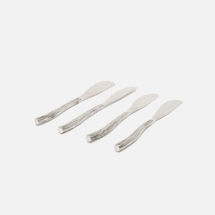 Danele Polished Silver Cheese Spreaders Set/4