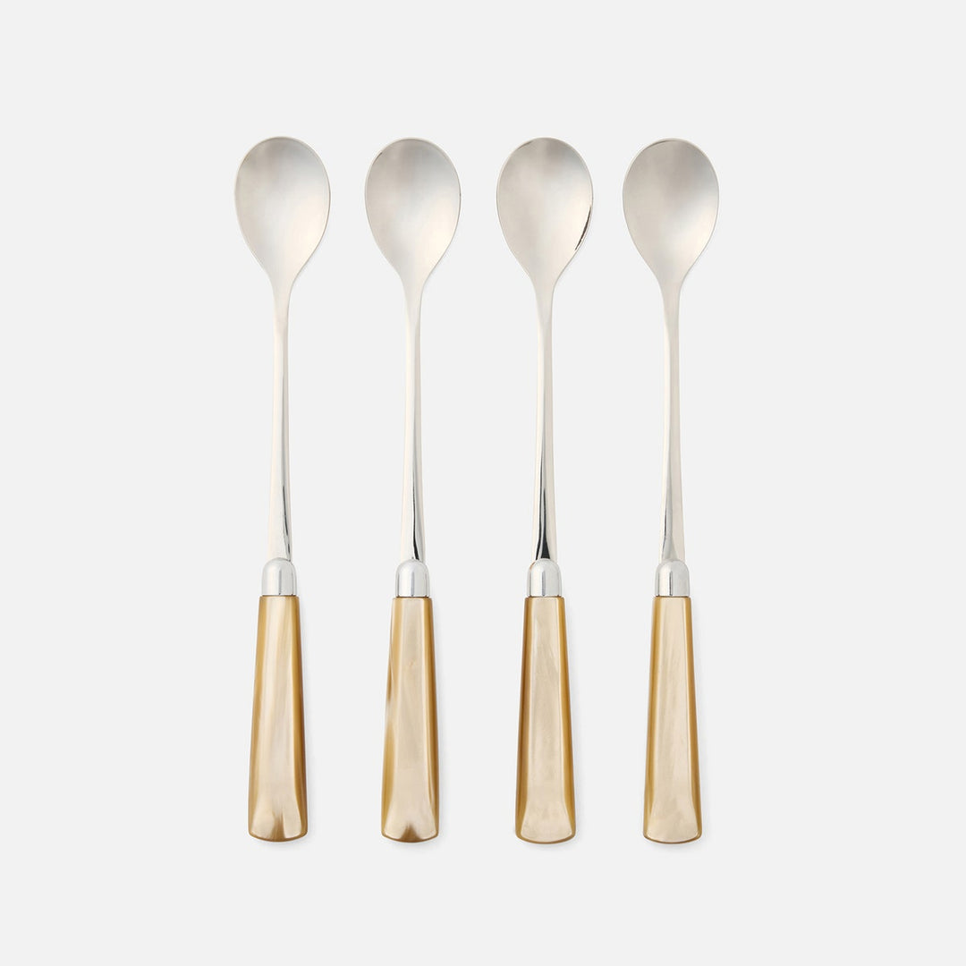 Colson Champagne/Polished Silver Cocktail Spoon Acrylic/Stainless Steel Pack/4