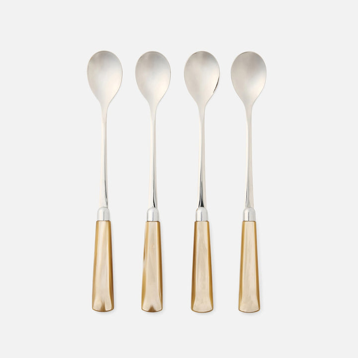 Colson Champagne/Polished Silver Cocktail Spoon Acrylic/Stainless Steel Pack/4