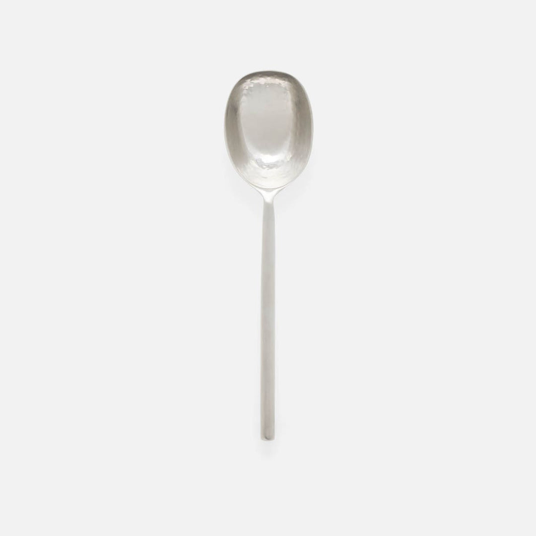 Jupiter Matte Silver Serving Spoon Metal Large Pack/2