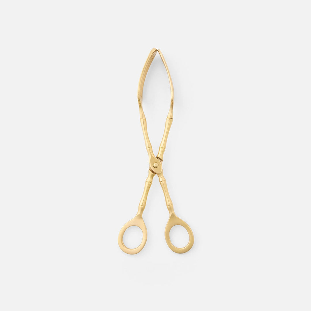 Kayla Polished Gold Serving Tongs Brass Pack/2 Boxed