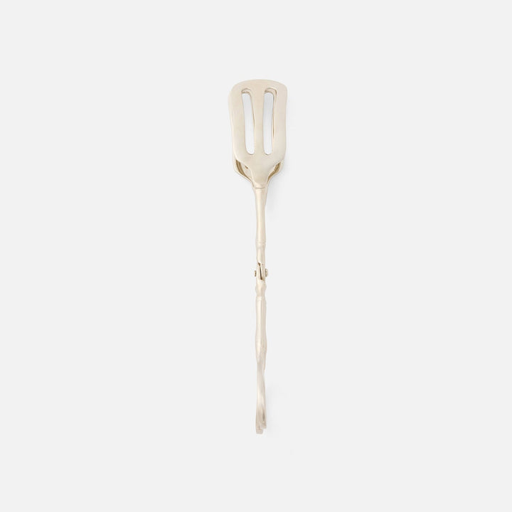 Kayla Polished Nickel Serving Tongs Brass Pack/2 Boxed