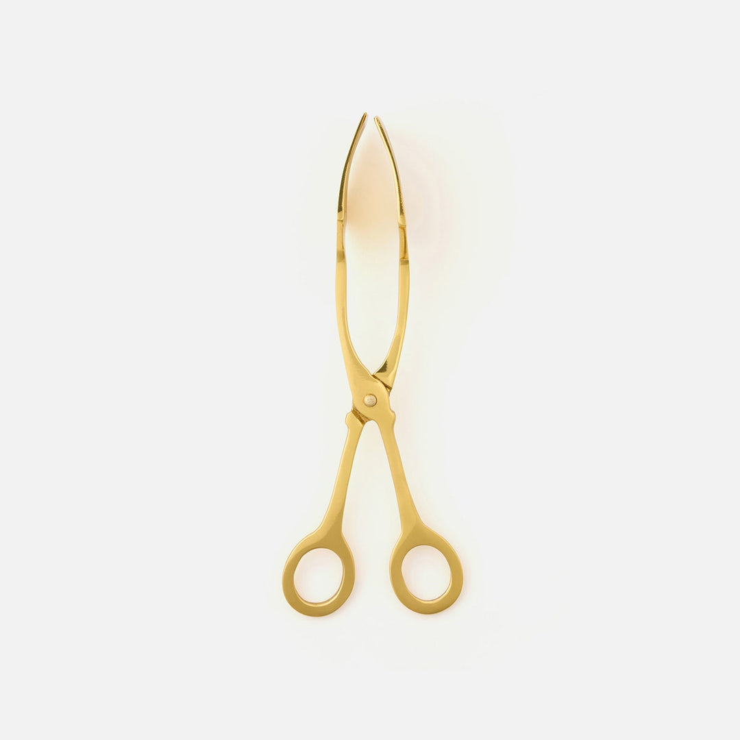 Zena Polished Gold Serving Tongs Brass Pack/2 Boxed