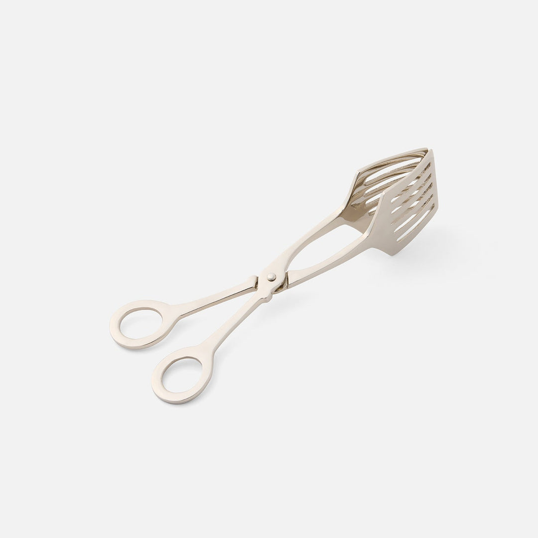 Zena Polished Nickel Serving Tongs Brass Pack/2 Boxed