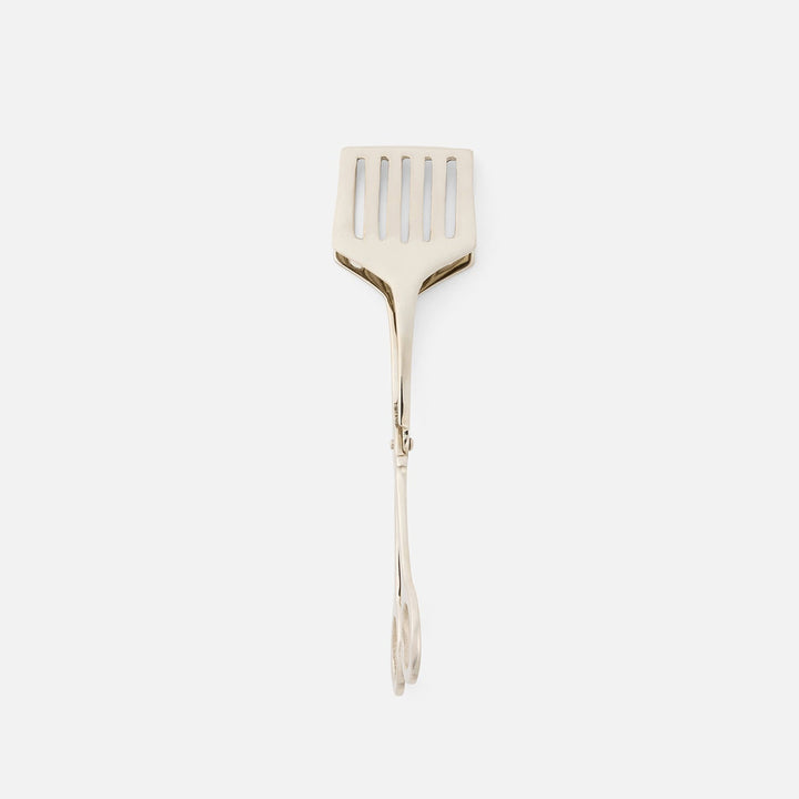 Zena Polished Nickel Serving Tongs Brass Pack/2 Boxed