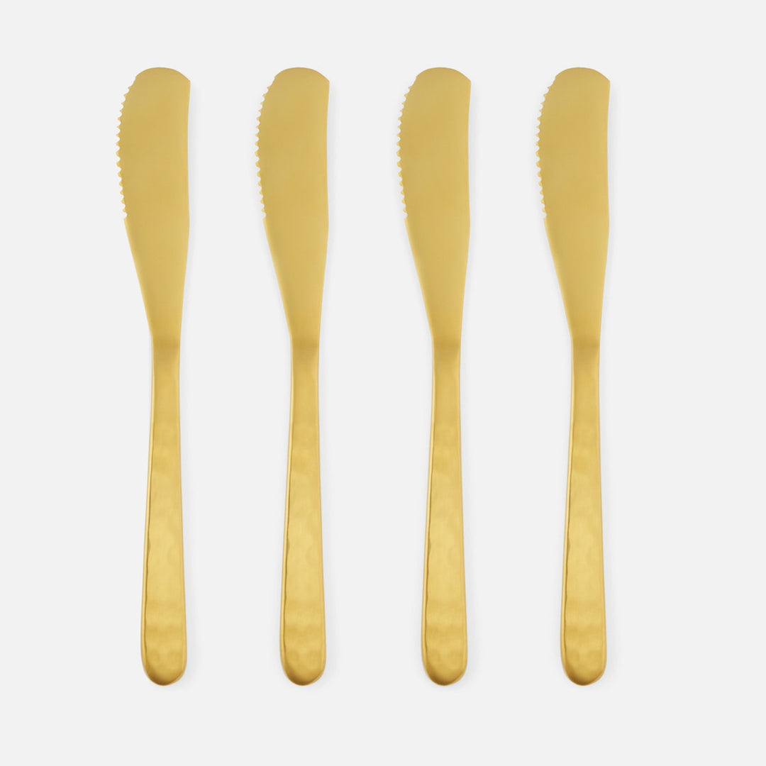 Zora Polished Gold Spreaders Set/4