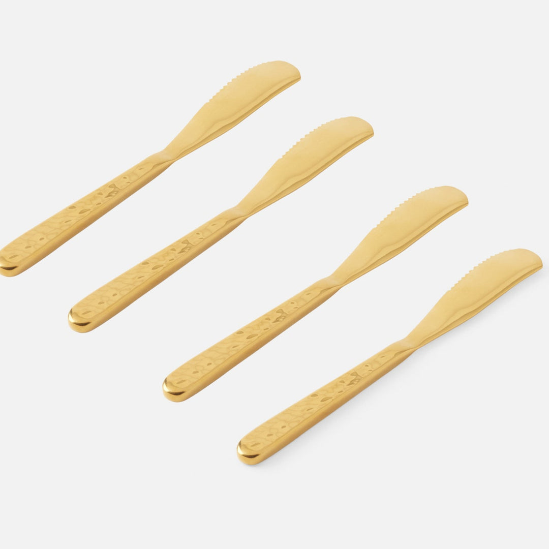 Zora Polished Gold Spreaders Set/4