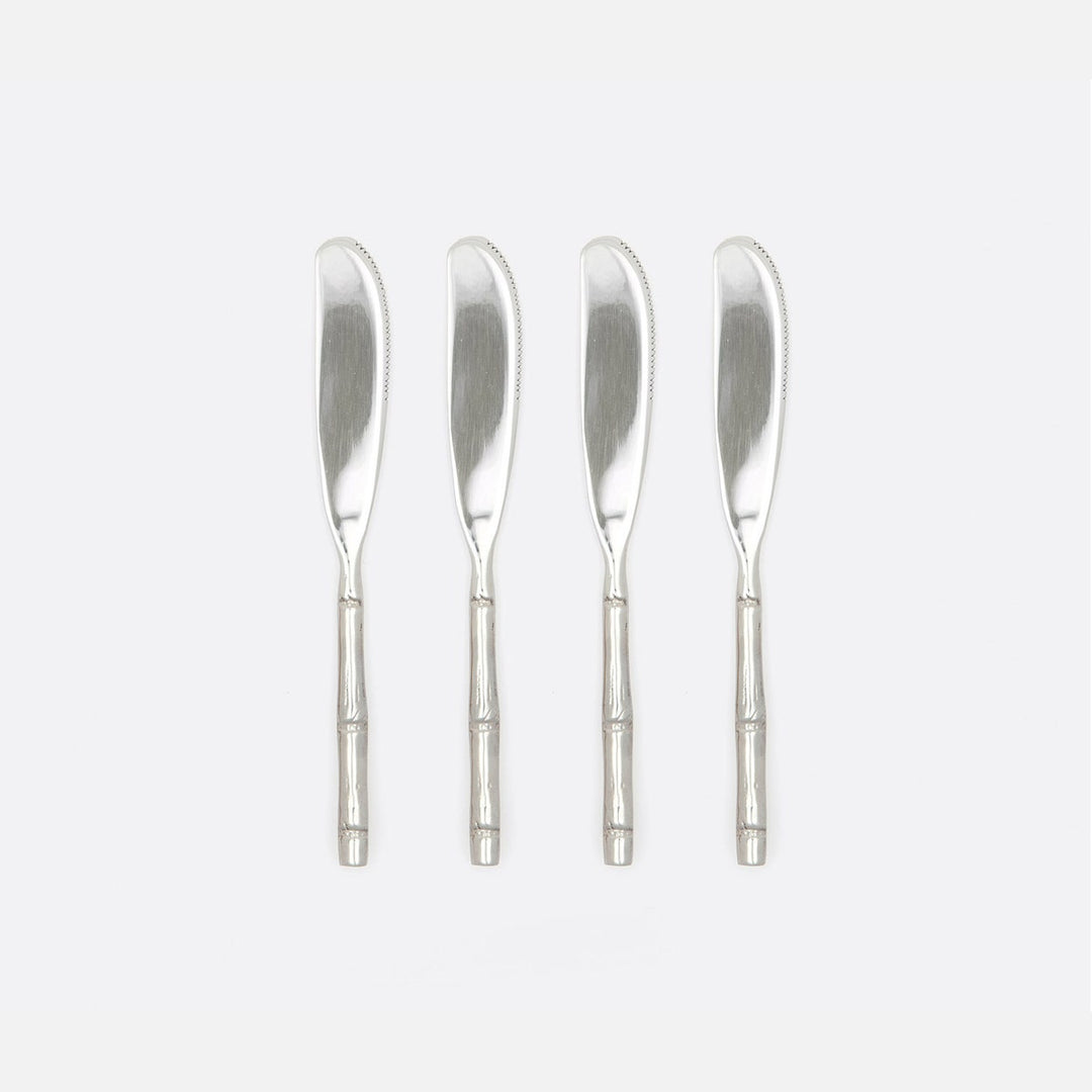 Liliana Polished Silver Cheese Spreaders Set/4