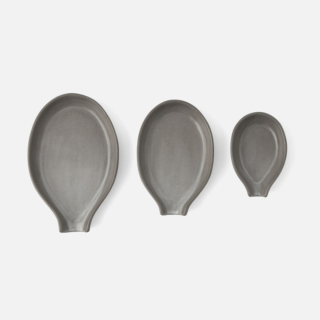 Marcus Cement Glaze Spoon Rest Stoneware Set/3
