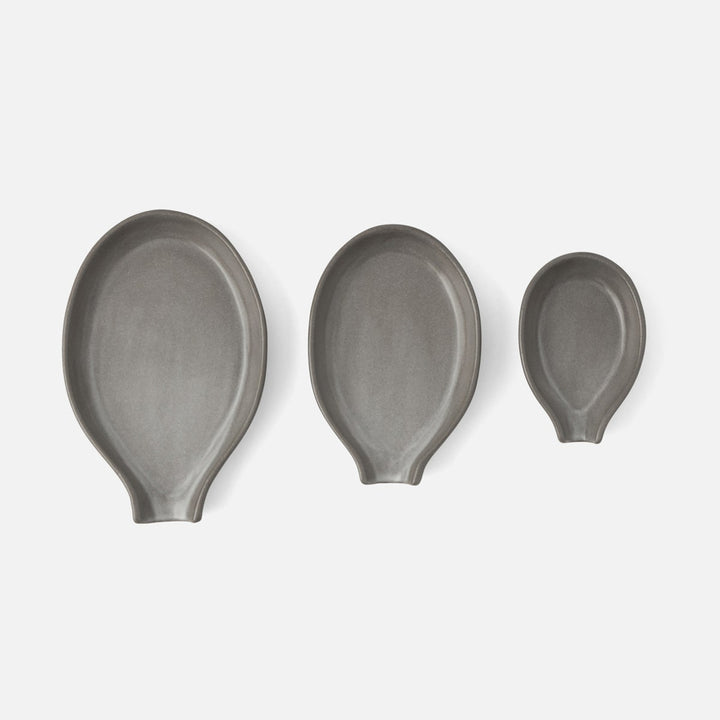 Marcus Cement Glaze Spoon Rest Stoneware Set/3