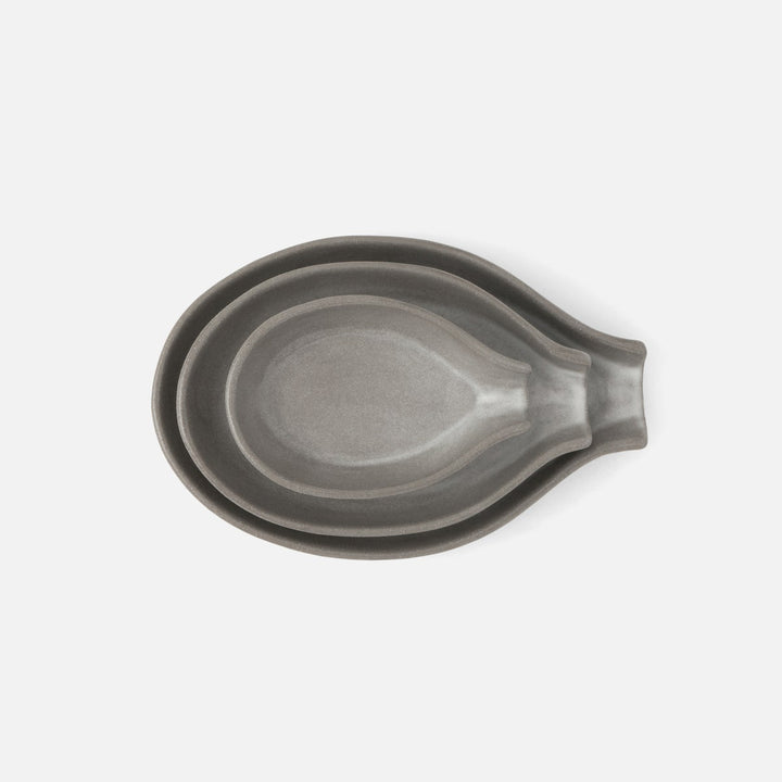 Marcus Cement Glaze Spoon Rest Stoneware Set/3