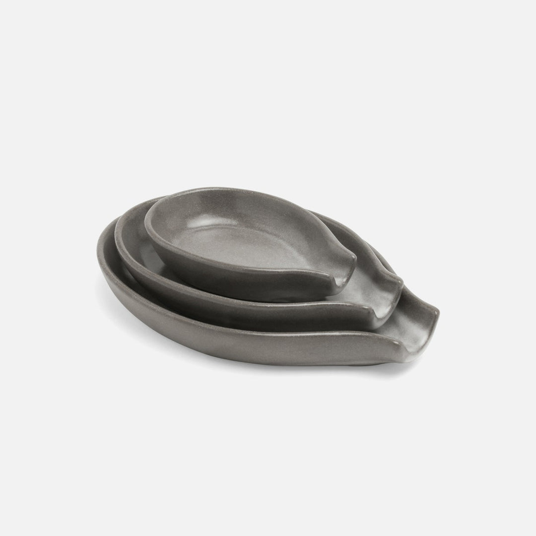 Marcus Cement Glaze Spoon Rest Stoneware Set/3
