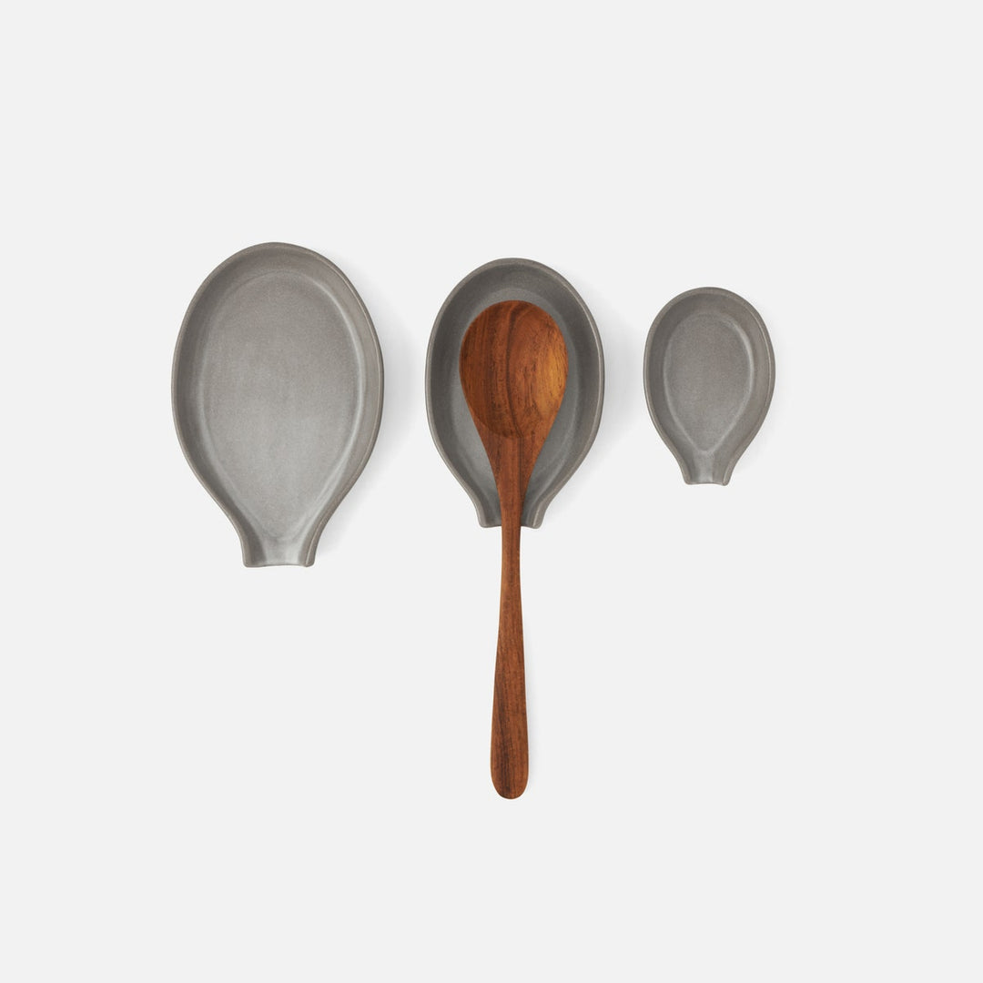 Marcus Cement Glaze Spoon Rest Stoneware Set/3