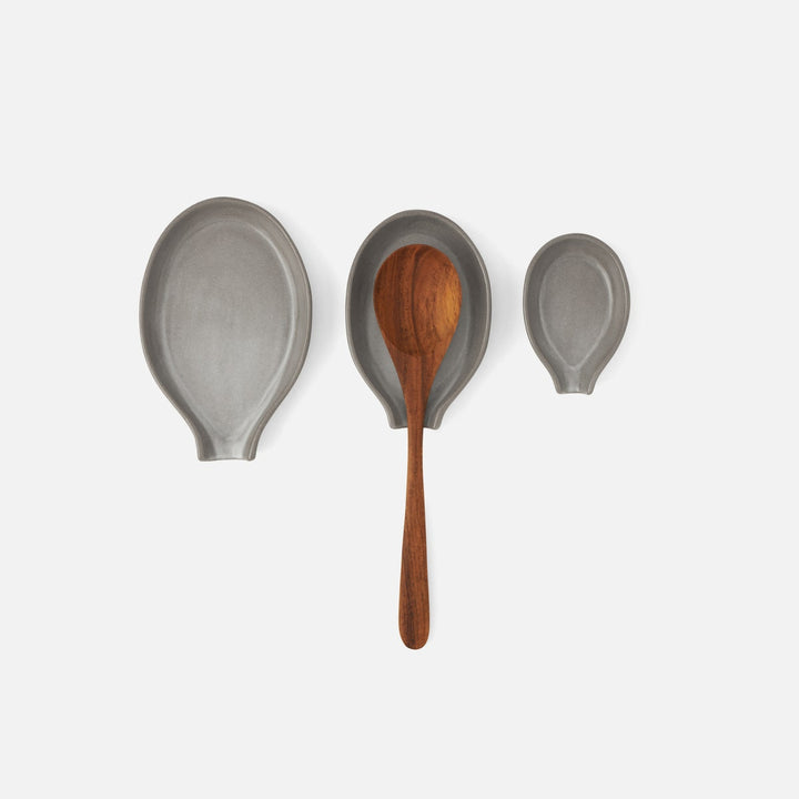 Marcus Cement Glaze Spoon Rest Stoneware Set/3