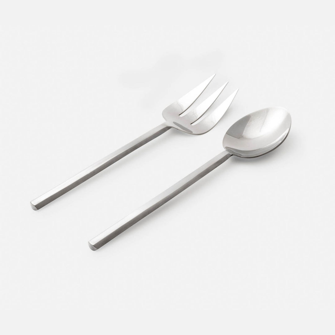 Roland Polished Silver Serving Set 2-Piece Set: Serving Spoon Serving Fork