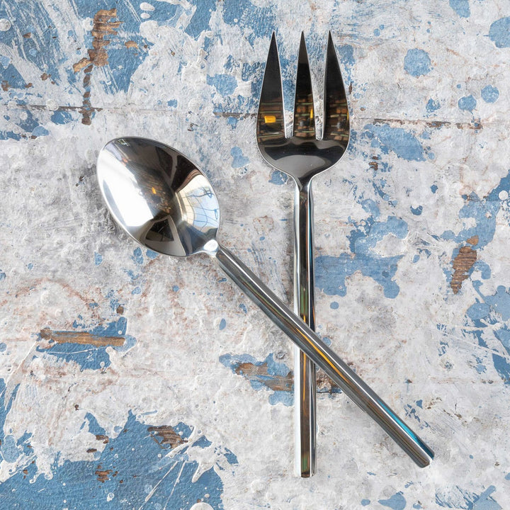 Roland Polished Silver Serving Set 2-Piece Set: Serving Spoon Serving Fork