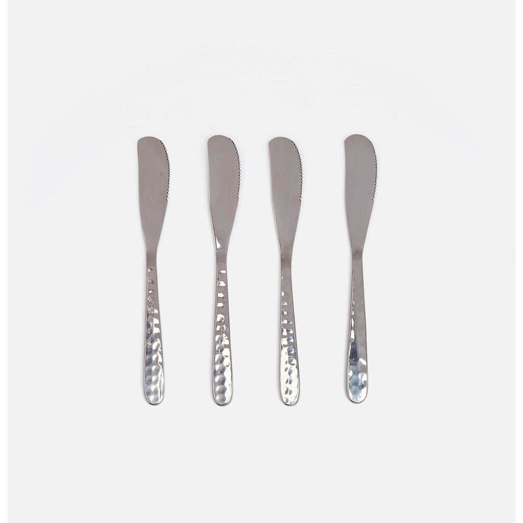Zora Polished Silver Spreaders Set/4