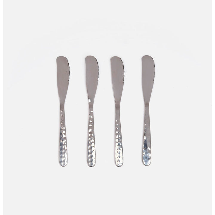 Zora Polished Silver Spreaders Set/4