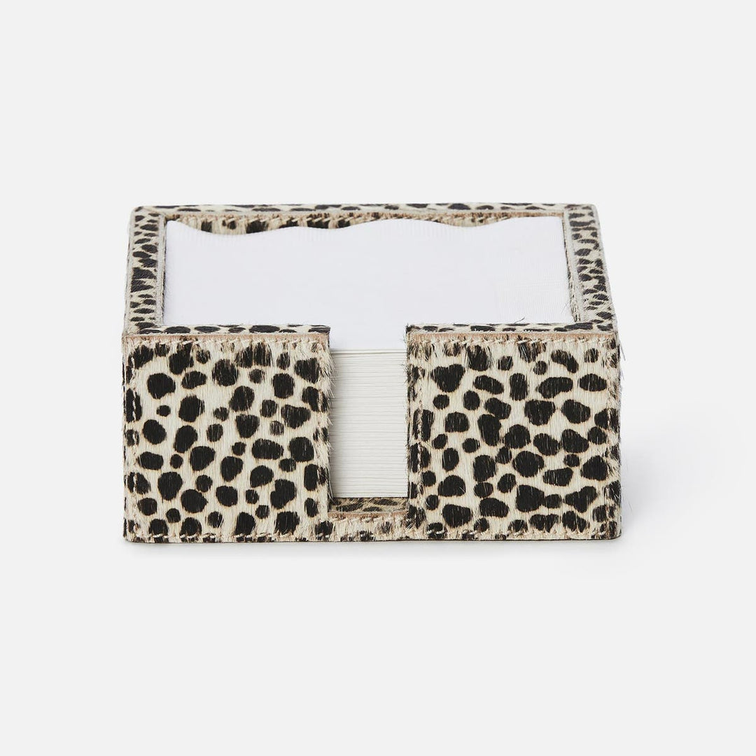 Bandar Cheetah Print Cocktail Napkin Holder Hair-On-Hide Pack/2