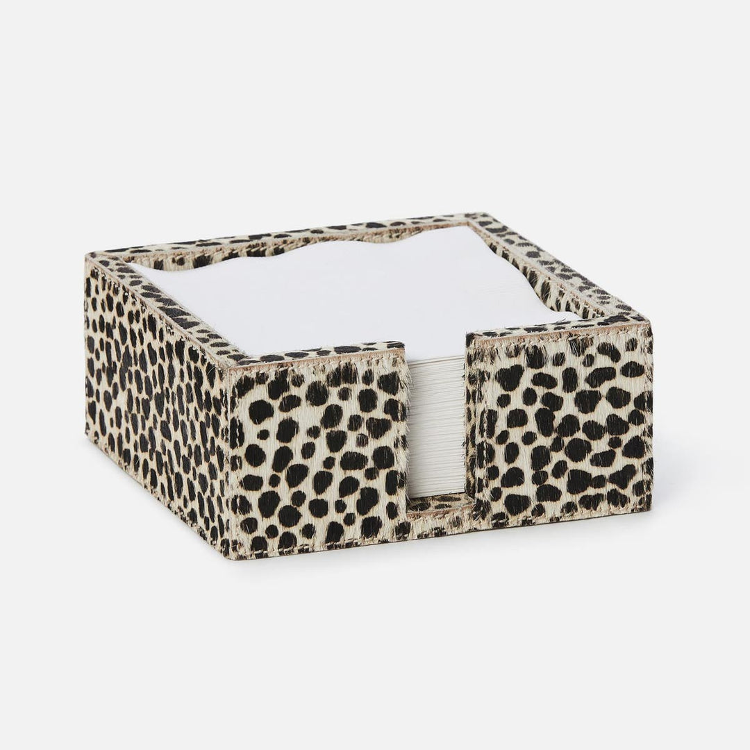 Bandar Cheetah Print Cocktail Napkin Holder Hair-On-Hide Pack/2
