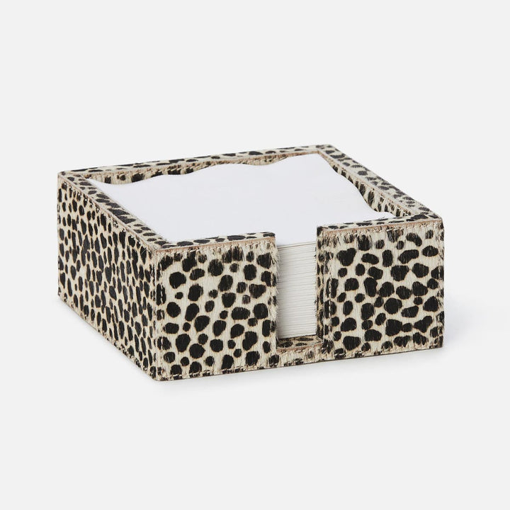 Bandar Cheetah Print Cocktail Napkin Holder Hair-On-Hide Pack/2