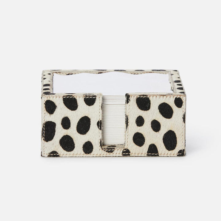 Bandar Dalmatian Print Cocktail Napkin Holder Hair-On-Hide Pack/2