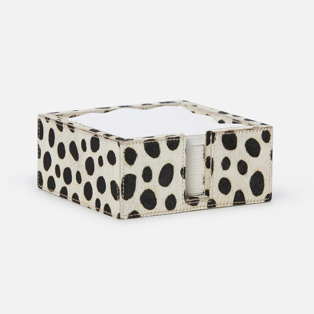 Bandar Dalmatian Print Cocktail Napkin Holder Hair-On-Hide Pack/2