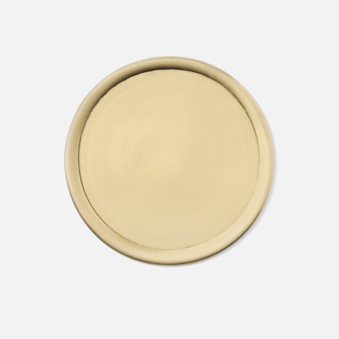 Allegra Gold Round Coaster Set Of 6 Matte Brass