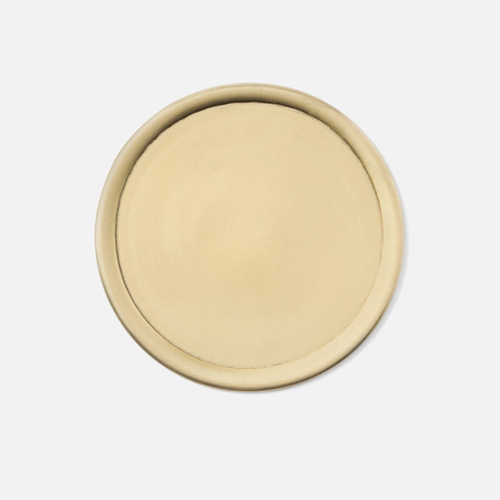 Allegra Gold Round Coaster Set Of 6 Matte Brass