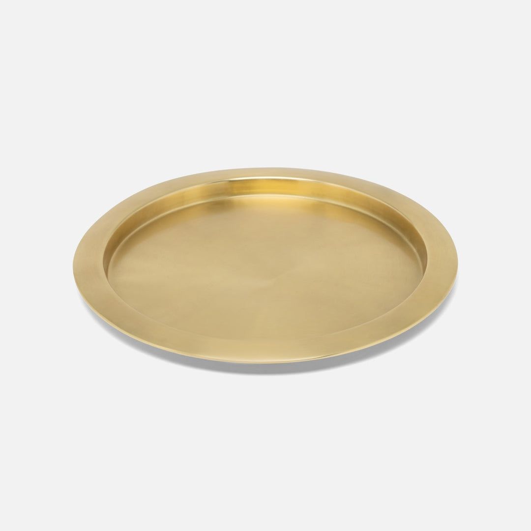 Allegra Gold Round Tray Matte Brass