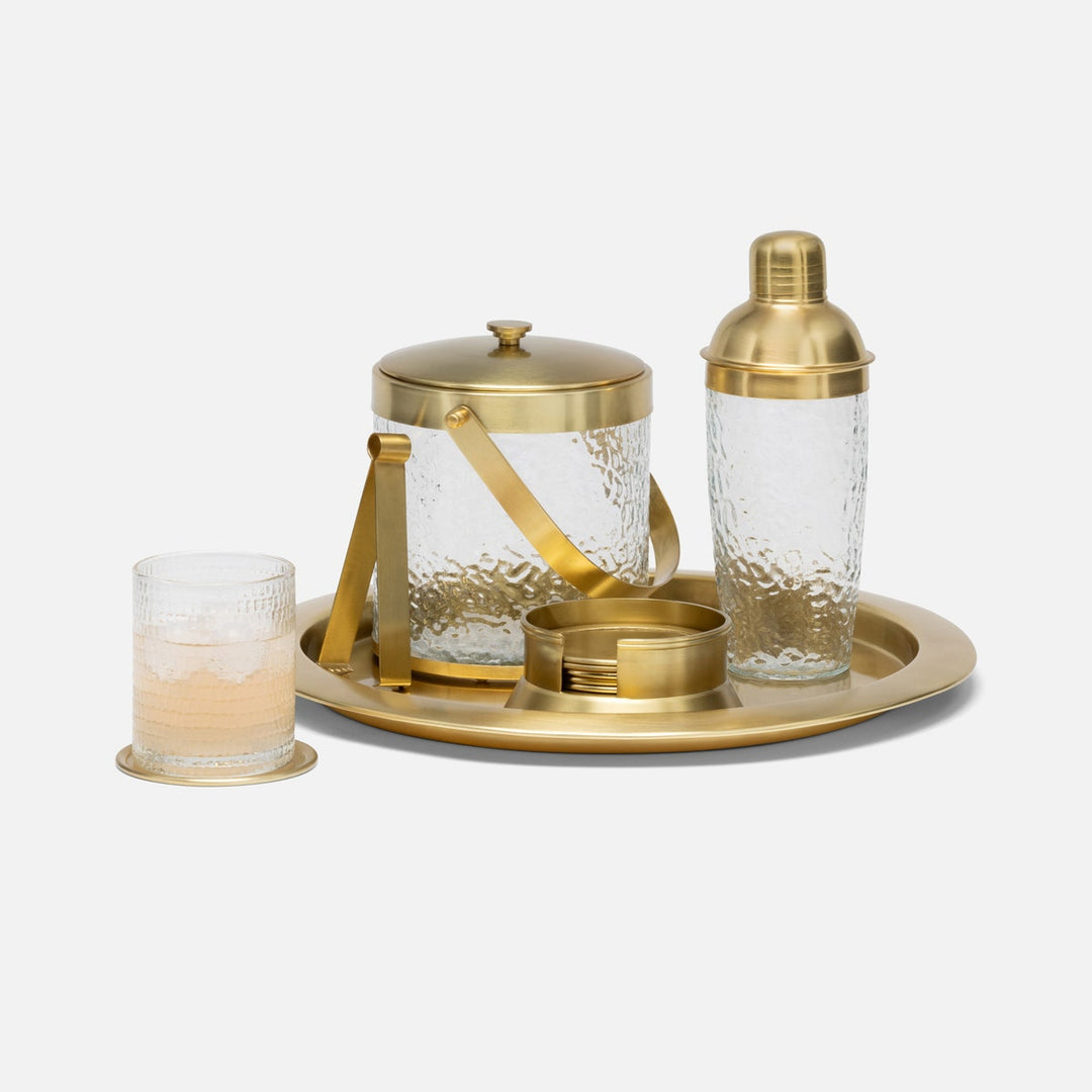 Allegra Gold Round Tray Matte Brass